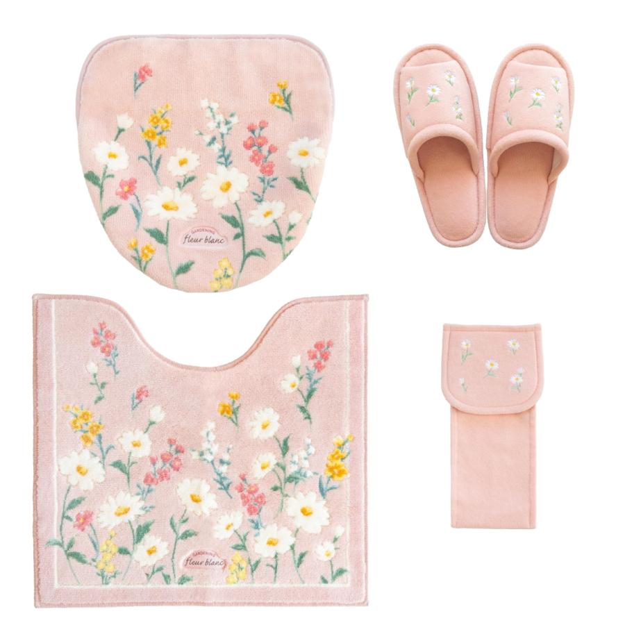 トイレマット 新品 セット４点 吸着型 ピンク おしゃれ 花柄 最新柄 オカ トイレマット 4点 セット おしゃれ 北欧 花柄 ピンク