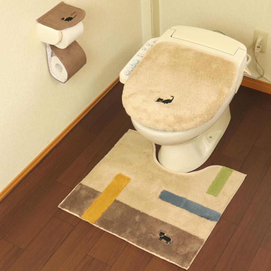 オカ 送料無料 トイレマットセット ピンク 4点セット（トイレマット