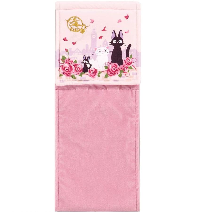 魔女の宅急便 ロング トイレマット セット 4点 洗浄暖房便座 ジブリ ジジとデート 4点セット センコー 日本製 トイレマットセット 黒猫 ジジ ピンク_8