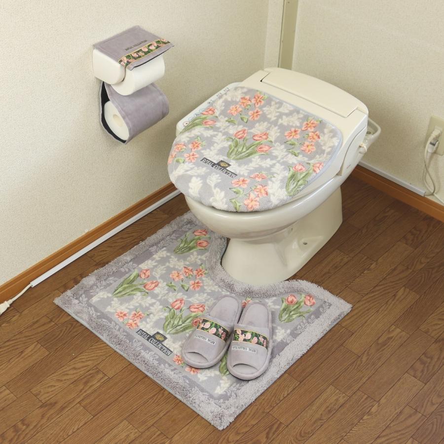ROYAL COLLECTION（オカ） トイレマット 5点 セット 日本製 グレー