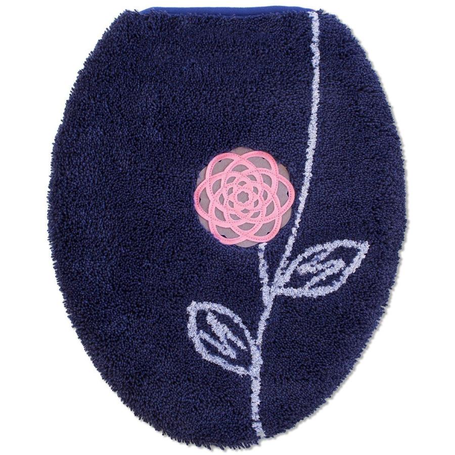 トイレマットセット 北欧 おしゃれ 風水 5点 高級ブランド ペーパーホルダーカバー スリッパ 花柄 普通型 O型 U型 オカ エトフ トォワ ネイビー ブルー 青