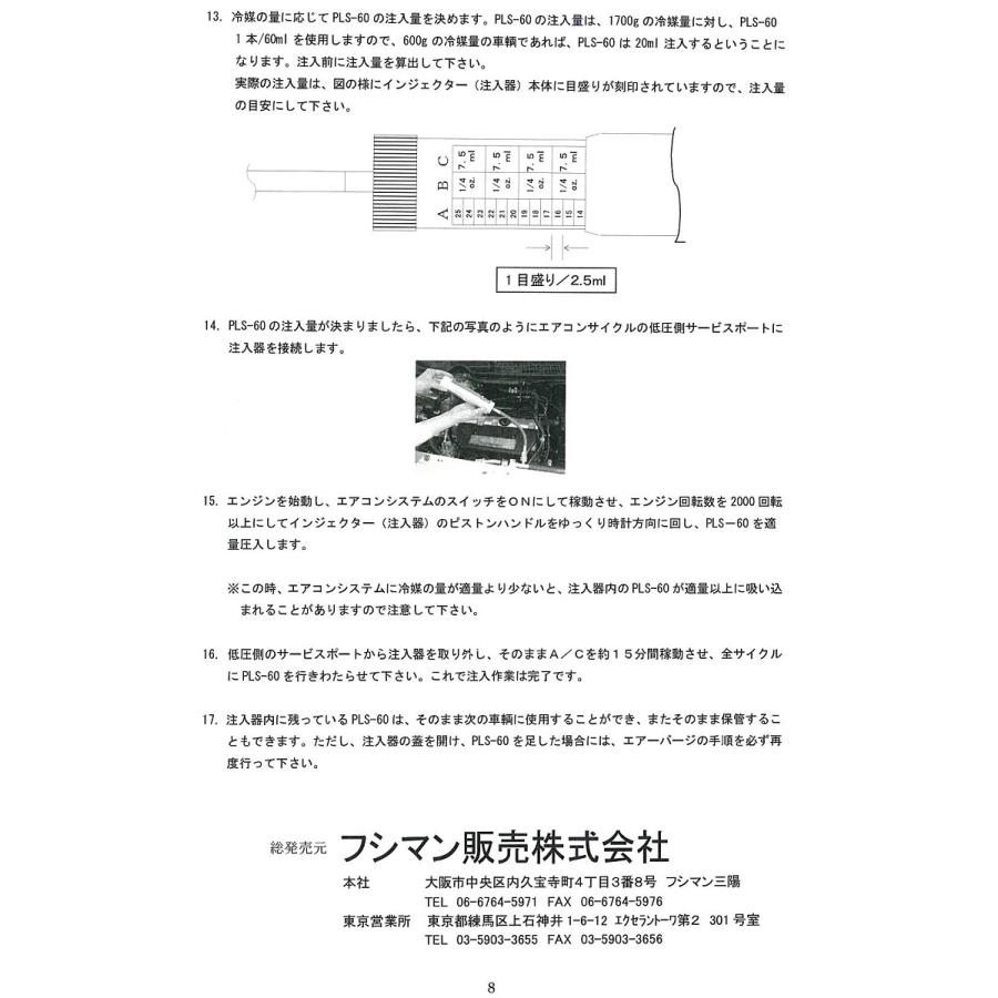 プロフェッショナルA/Cリークストップ　ハイドターン式注入器セット 新品 ガス漏れ止め剤注入セット フシマン プロフェッショナルAC