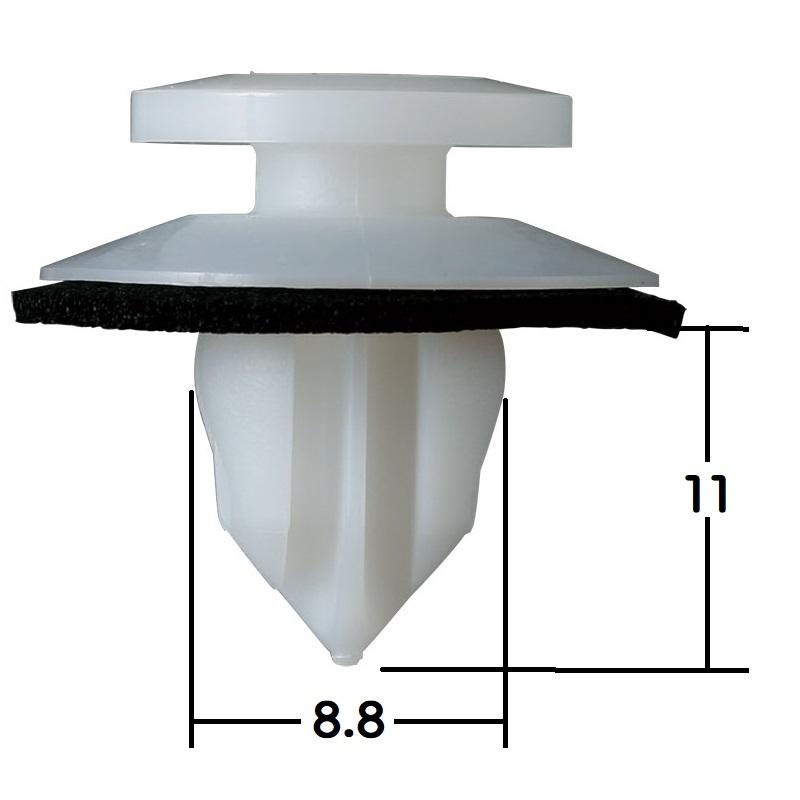 フロントピラーカバー クリップ プッシュリベット トヨタ プリウス