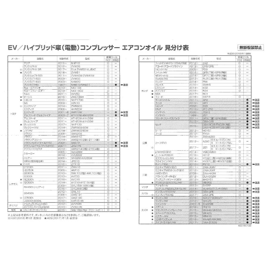 POE コンプレッサーオイル入り134aエアコンガス缶 蛍光剤入 50g 電動