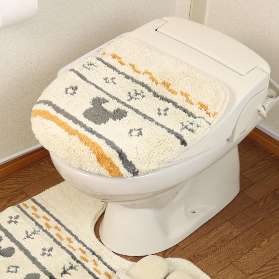 オカ ミッキー トイレマット セット 3点 ベージュ スリッパ マット