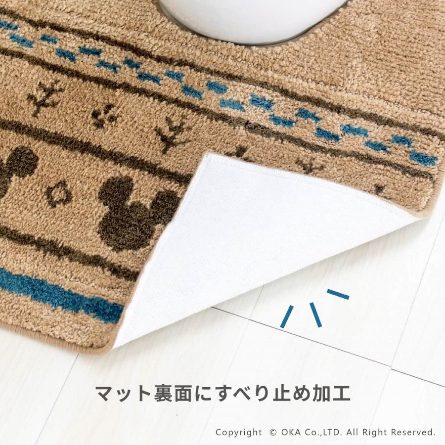 オカ ミッキー トイレマット セット 4点 ベージュ ディズニー
