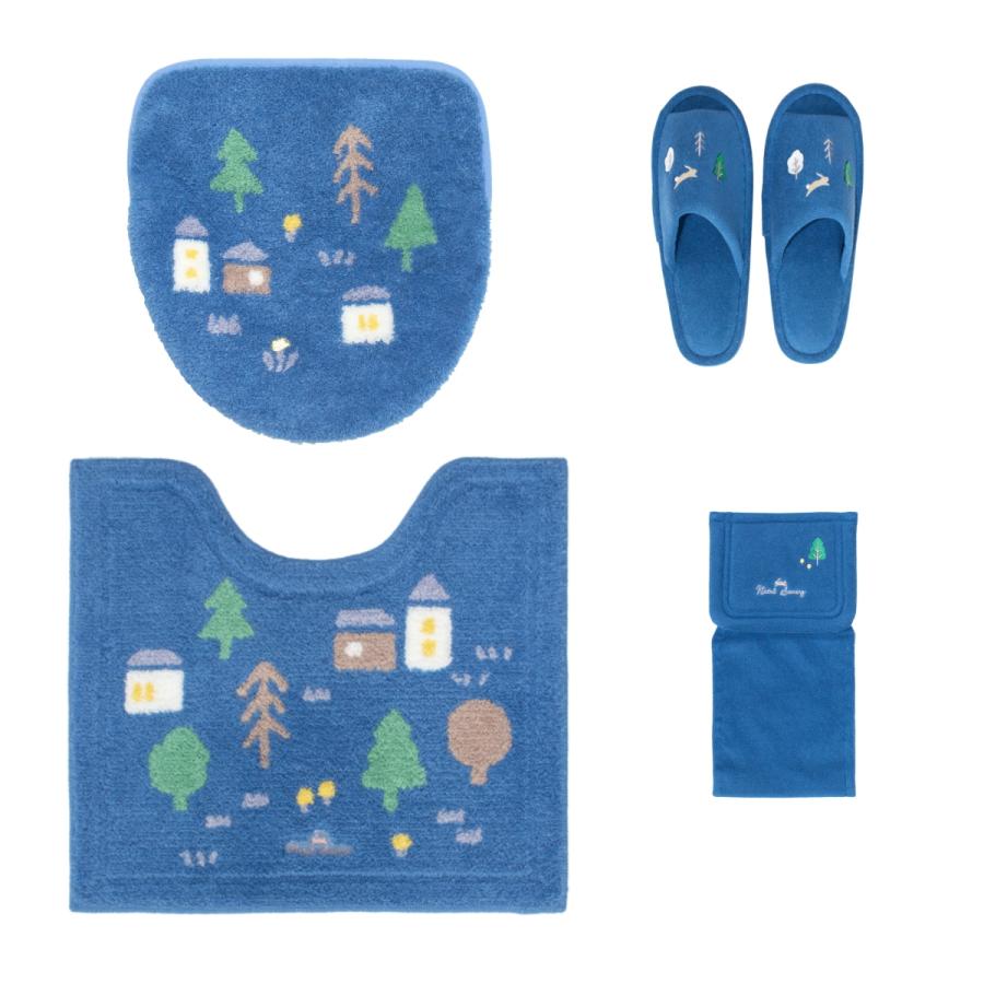 トイレマット 4点 セット ベージュ 洗浄暖房 普通兼用