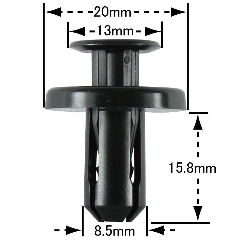 プッシュリベット サイドスカート用クリップ トヨタ （クラウン マーク