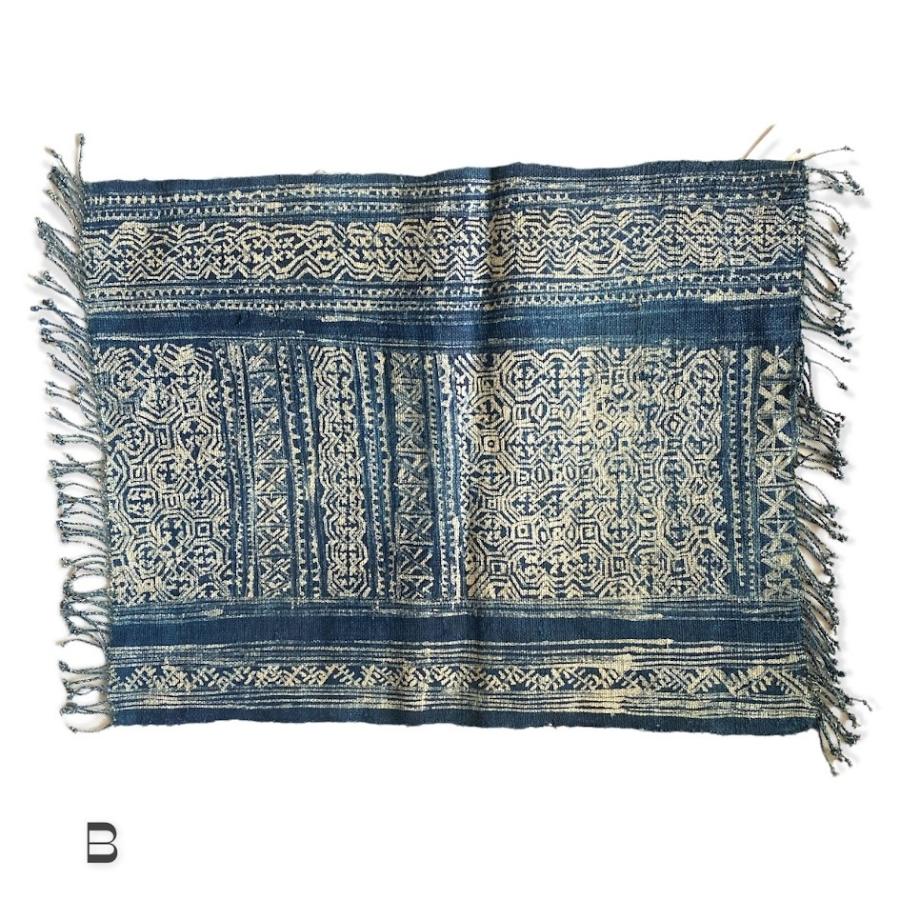 ランチョンマット モン族 ヘンプ 麻 ろうけつ バティック 藍染 ランチ