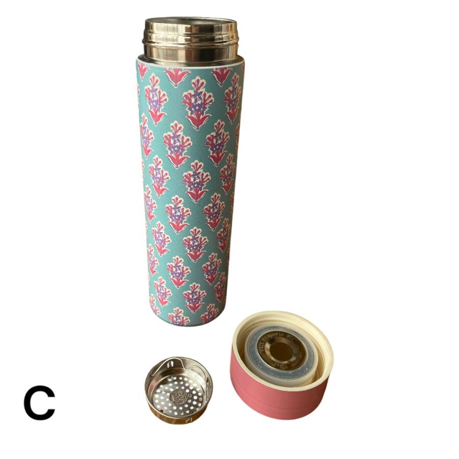 ステンレスボトル 水筒 インド草木柄 450ml : アジアン雑貨