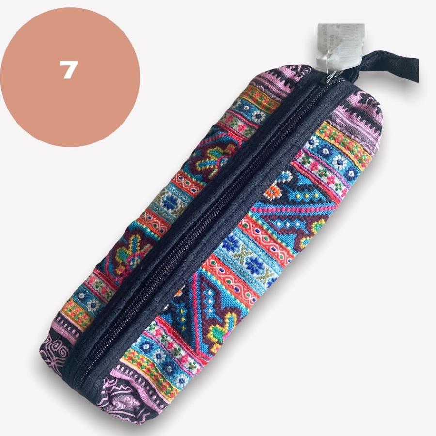 ペンケース モン族 刺繍 長ポーチ 筆箱 リメイク Za アジアン雑貨プワンプワン 通販 Yahoo ショッピング