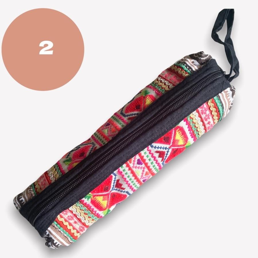 ペンケース モン族 刺繍 長ポーチ 筆箱 リメイク Za アジアン雑貨プワンプワン 通販 Yahoo ショッピング