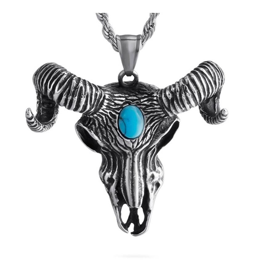 ペンダント ラッピング対応 Pw 精良sus316l製 トルコ石 シルバー銀 ゴールド金 悪魔サタン ヤギ 山羊 Pendant 長さ47mm 幅45mm 条件付送料無料 Pwatch14 通販 Yahoo ショッピング