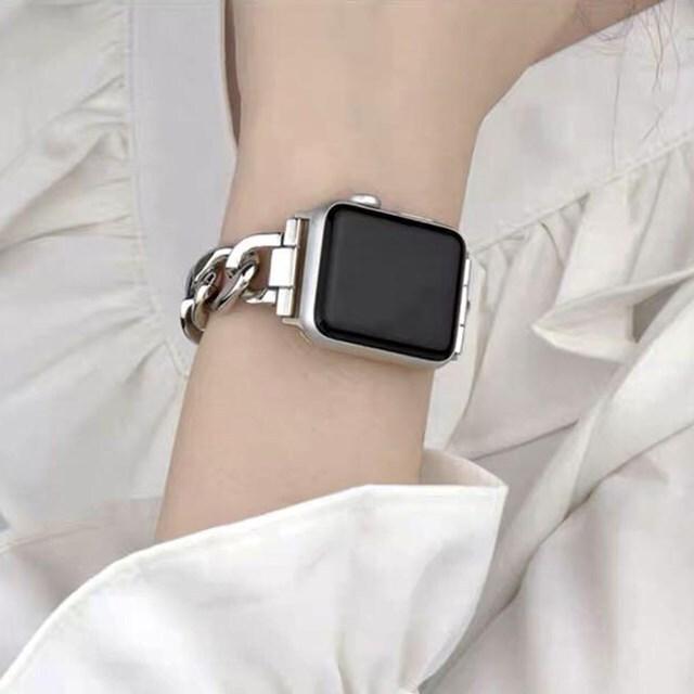[38mm/40mm] Apple Watch チェーンベルト シルバーカラー アップルウォッチ メタル バンド  :A000000028299:パワーモバイル - 通販 - Yahoo!ショッピング