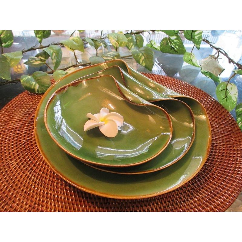 バリ島高級食器】ジェンガラケラミックプレート ジェンガラ 楕円型 皿