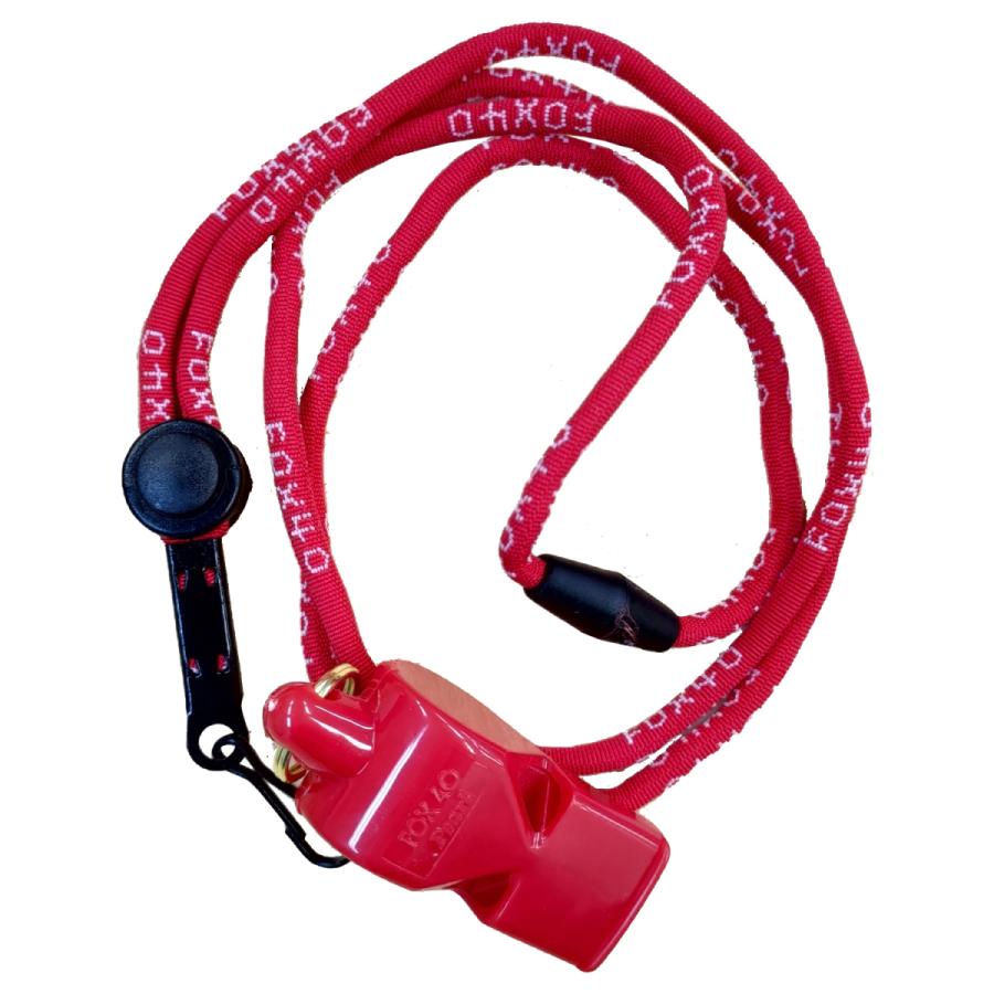 FOX40 ホイッスル Pearl 90db 赤 レッド ランヤード付属 ピーレス構造