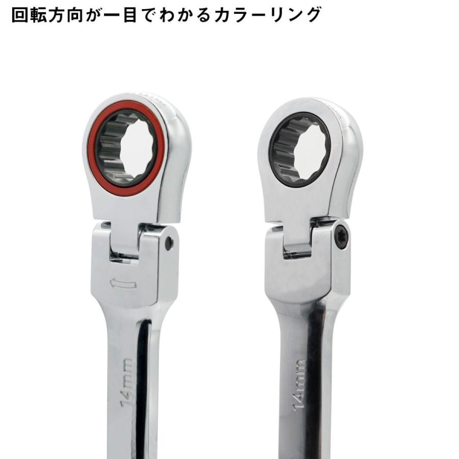 13mm PWT 100ギア フレックスラチェットレンチ アンチスリップ｜pwt｜04