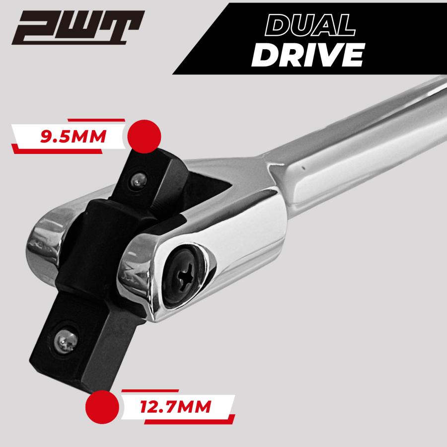 PWT スピンナーハンドル デュアルドライブ 9.5mm＆12.7mm対応 ロング