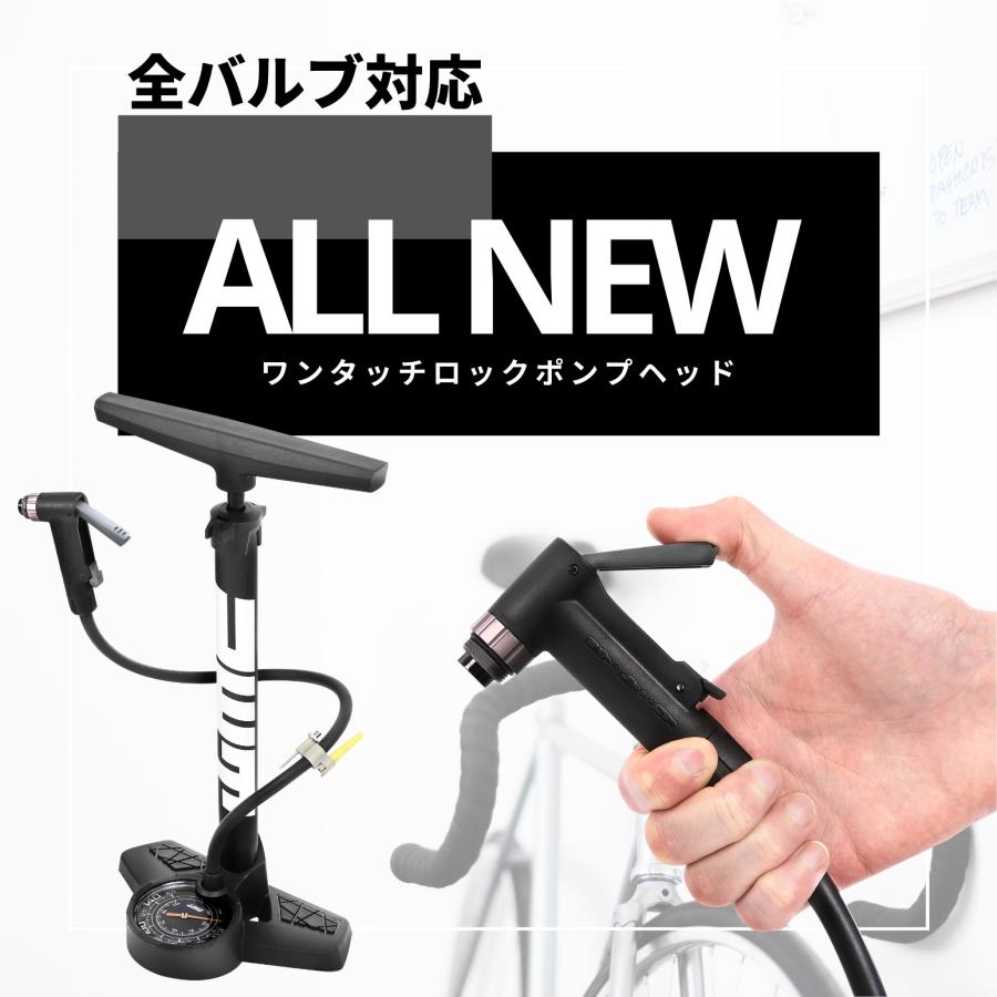 PWT 自転車 空気入れ フロアポンプ ゲージ付き 全バルブ対応