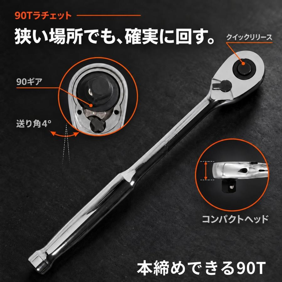 PWT ハーレー用 インチ工具セット 46ピース ソケットレンチセット