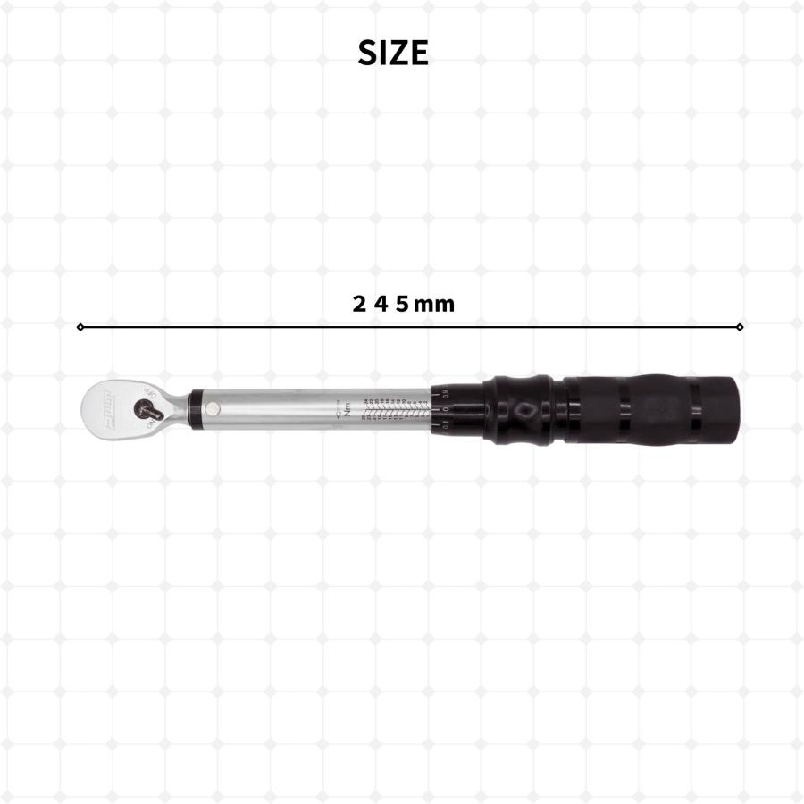PWT 1/4インチ 6.35mm トルクレンチセット 1〜25Nm プリセット型 DUAL DIRECTION 逆ネジ対応 ビットソケット 校正証明書付き 自転車 バイク TW125-SET | PWT | 05