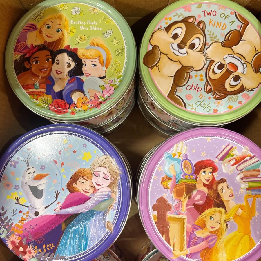 ディズニーキャラクター バラエティラウンドティン チョコチップ