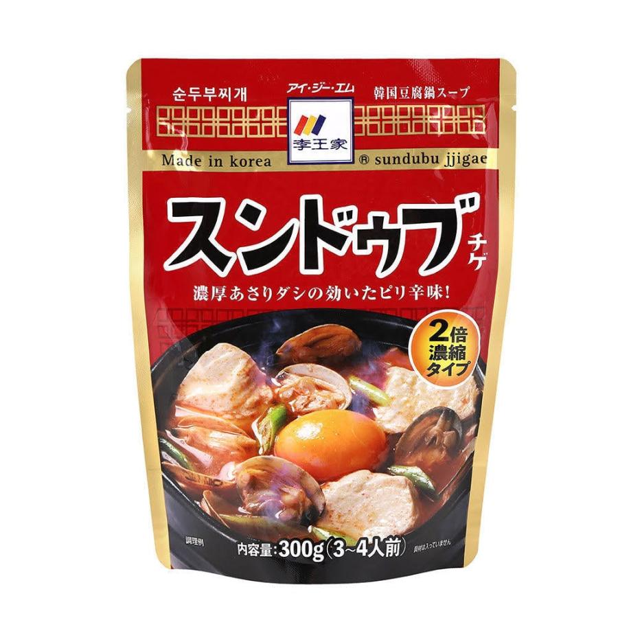 韓国風 豆腐鍋スープ 李王家 スンドゥブチゲのもと 300g 2倍濃縮（韓国