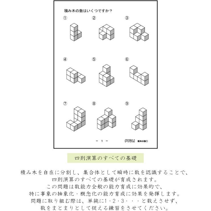 小学校入試対策 能力育成問題集12 積み木の数1 : ピグリシリーズYahoo 