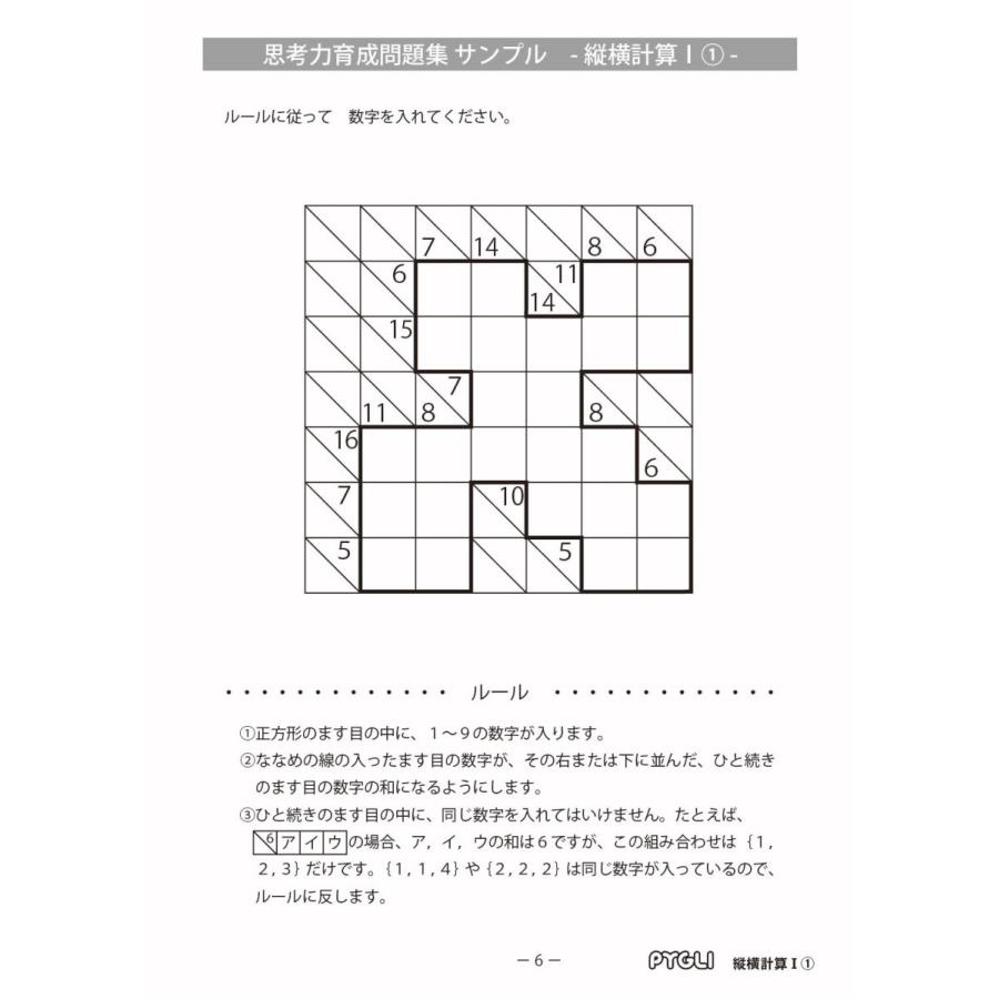 6歳児~ 思考力 パズル 思考力育成問題集 セットC : ピグリシリーズ