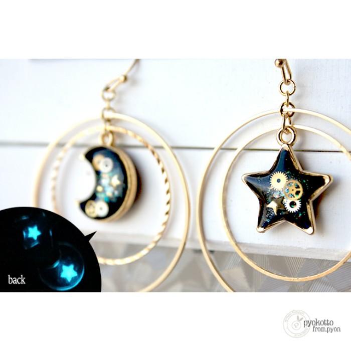 宇宙 ピアス イヤリング 金属アレルギー対応 樹脂ピアス かわいい 送料