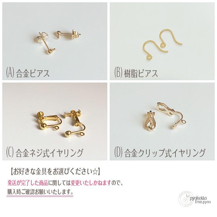 ちょろちょろ トカゲ ／ ピアス イヤリング 金属アレルギー 樹脂ピアス 