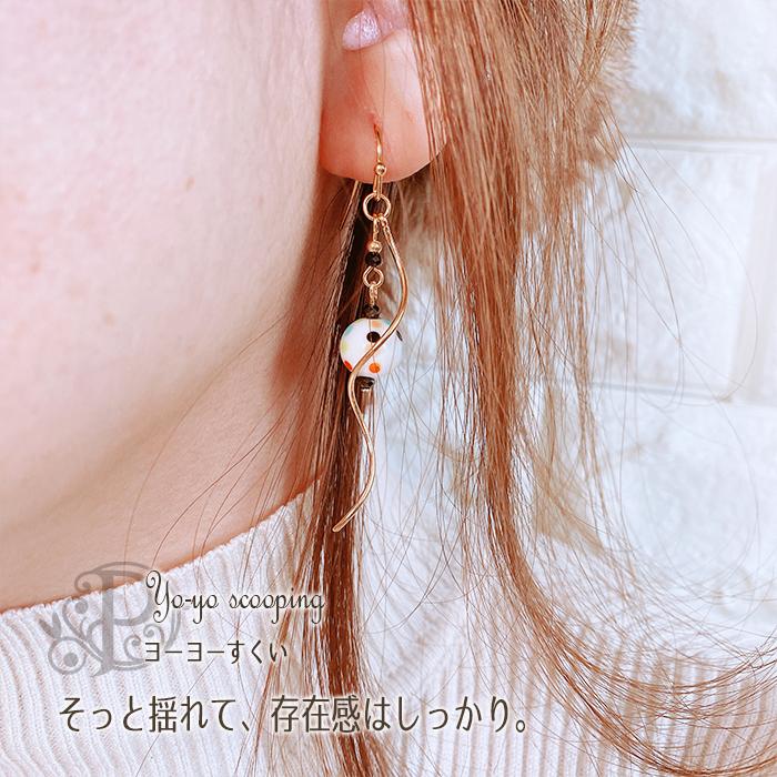 18金コーティング 18金 18k k18 イヤリング 大ぶり 樹脂ピアス ピアス 