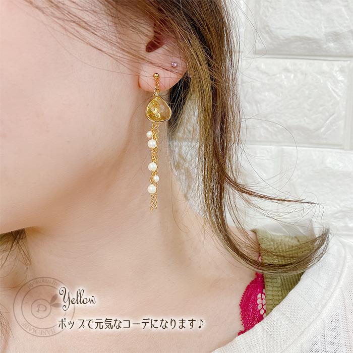16金コーティング おしゃれ 大ぶり 樹脂ピアス チタン 金属アレルギー 