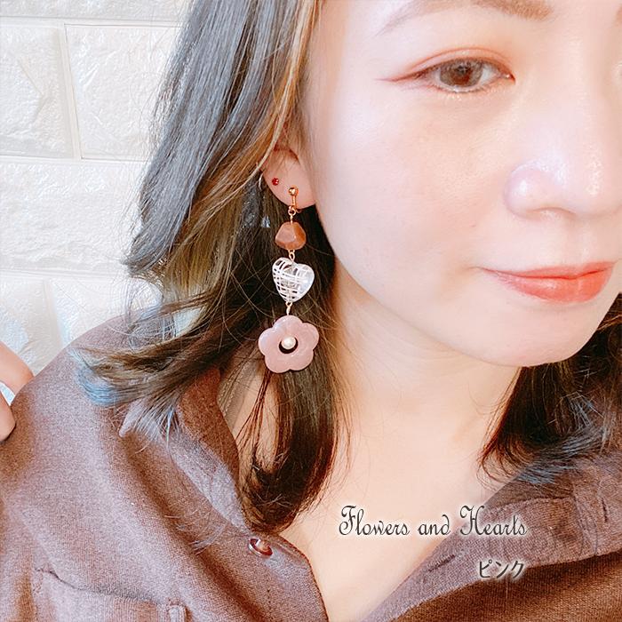 樹脂ピアス 金属アレルギー ピアス イヤリング 花 花モチーフ 大ぶり ハート チェック かわいい アクセサリー ゴールド 上品 ギフト プレゼント 6 ハンドメイドアクセサリーpyokotto 通販 Yahoo ショッピング