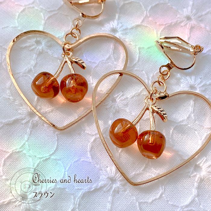 さくらんぼ フルーツ ピアス パール イヤリング アクセサリー かわいい