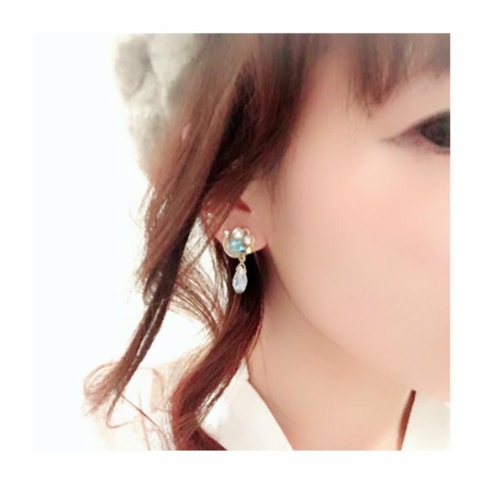 イヤーカフ イヤリング 星 月 宇宙 ブルー かわいい 大人かわいい