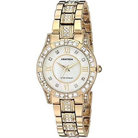 特別価格[アーミトロン] Armitron 腕時計 Women's Swarovski Crystal Accented Gold-Tone Bracelet好評販売中