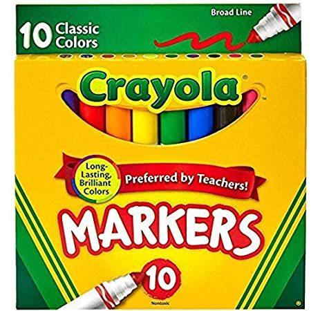 低価格の 特別価格Crayola Broad Line Markers， Classic Colors 10 Each (Pack of 6)好評販売中