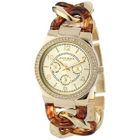 特別価格Akribos XXIV Women's AK562YG Quartz Multi-Function Crystal Accented Resin C好評販売中
