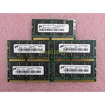 ストア通販 特別価格Lot of 5 Micron MT8LSDT1664HG-10EB1 128MB SDRAM PC100 144-Pin SODIMM Memory好評販売中