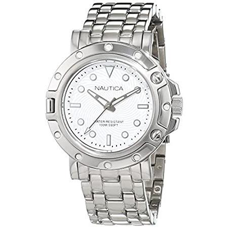 特別価格Nautica NST 800 クォーツウォッチ ステンレススチールストラップ シルバー 18 (モデル:NAD15524L)好評販売中
