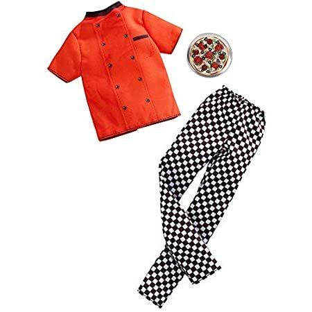 特別価格Barbie Clothes: Career Outfits for Ken Doll, Pizza Chef Look with Pizza, Gi好評販売中