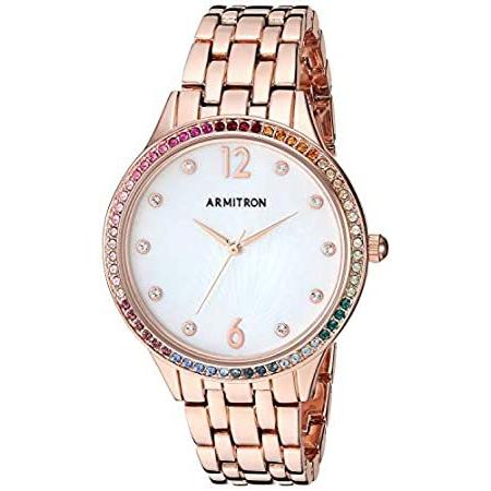 特別価格Armitron レディース 75/5644MPRG マルチカラー スワロフスキークリスタル アクセント ローズゴールドトーン ブレスレットウォッチ好評販売中