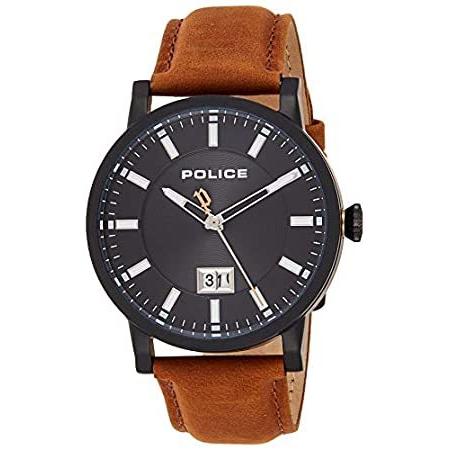 特別価格Police Unisex Adult Analogue Quartz Watch with Leather Strap PL15404JSB.02A好評販売中