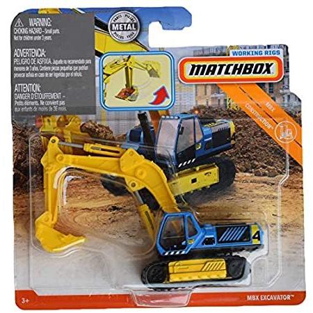 特別価格Matchbox ワーキングリグ 建設掘削機 ブルー/イエロー好評販売中