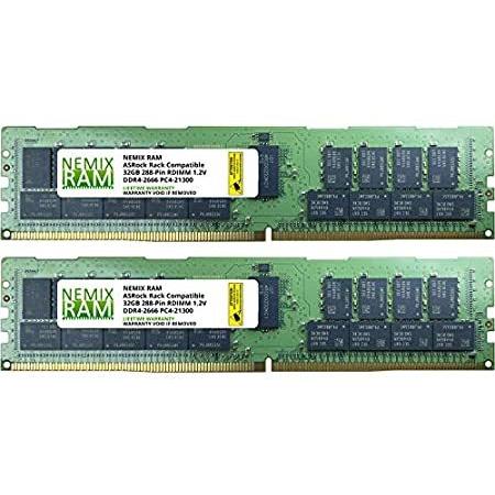 特別価格64GB Kit (2 x 32GB) DDR4-2666 PC4-21300 ECC Registered Memory for ASRock Ra好評販売中