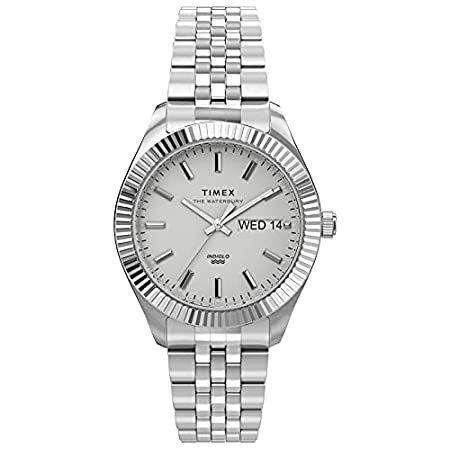 特別価格Timex Women's Waterbury Legacy Boyfriend 36mm Watch – Silver-Tone Case & Di好評販売中
