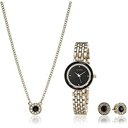 特別価格Armitron Women's Genuine Crystal Accented Bracelet Watch and Jewelry Set, 7好評販売中