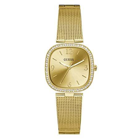 特別価格GUESS Women's Quartz Watch with Stainless Steel Strap, Gold, 15 (Model: GW0好評販売中