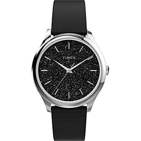 特別価格Timex Women's Celestial Opulence 32mm Watch – Silver-Tone Case Black Glitte好評販売中
